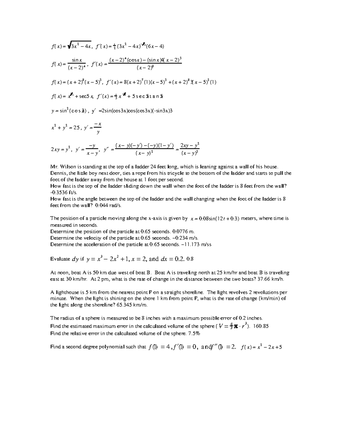 chapter-03bsample-test-sol-f-x-3-x-2-4-x-f-x-12-3x-2