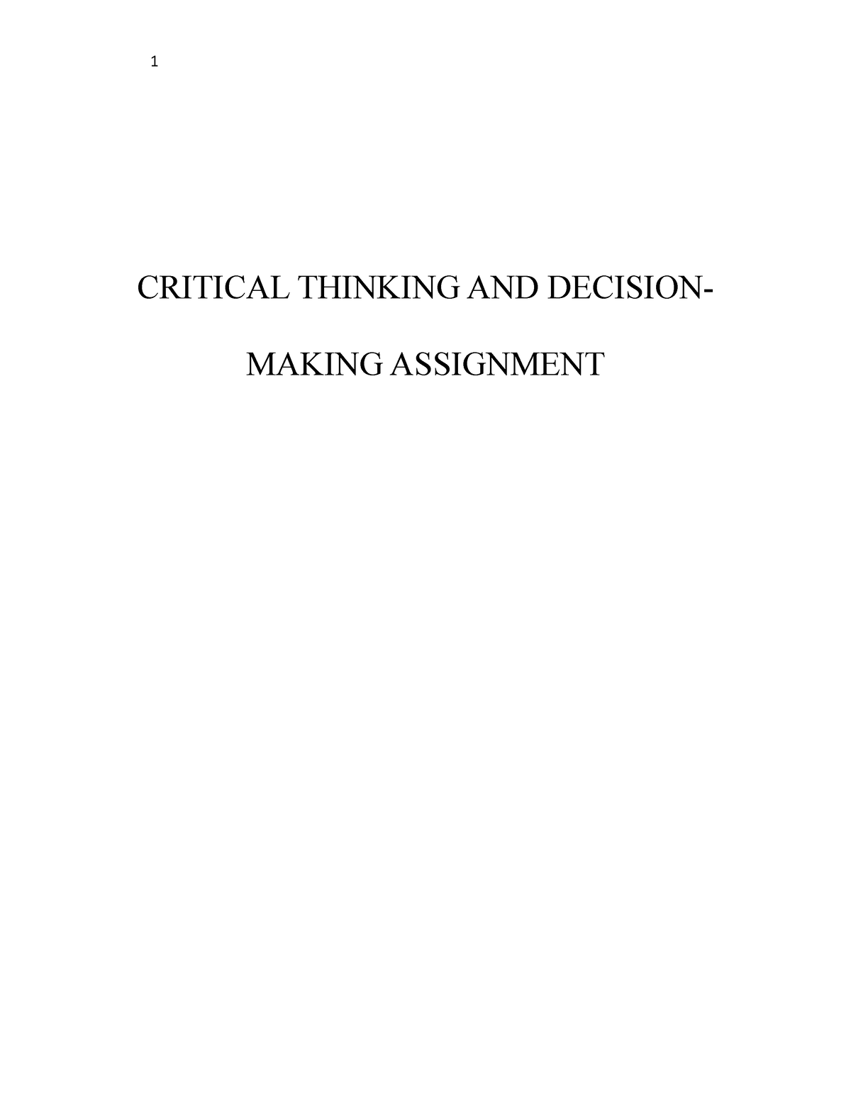 critical philosophy assignment pdf