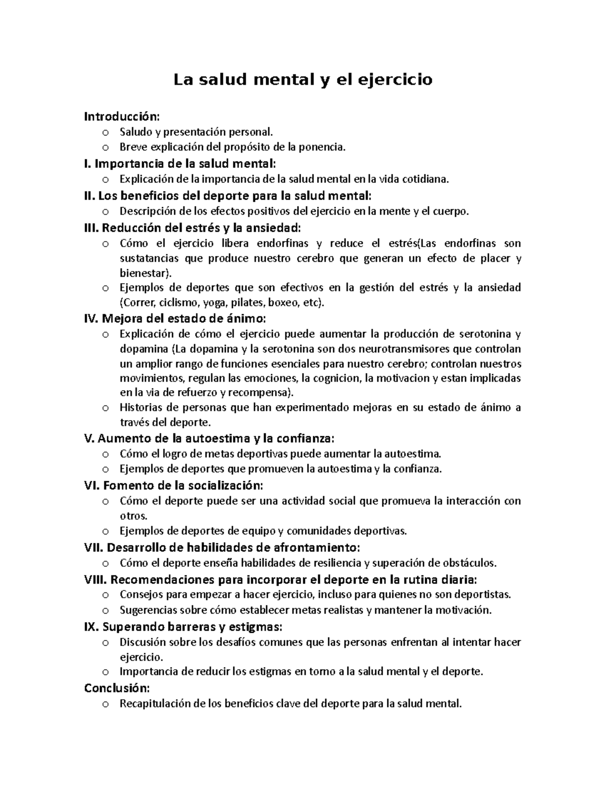 La salud mental y el ejercicio - La salud mental y el ejercicio ...
