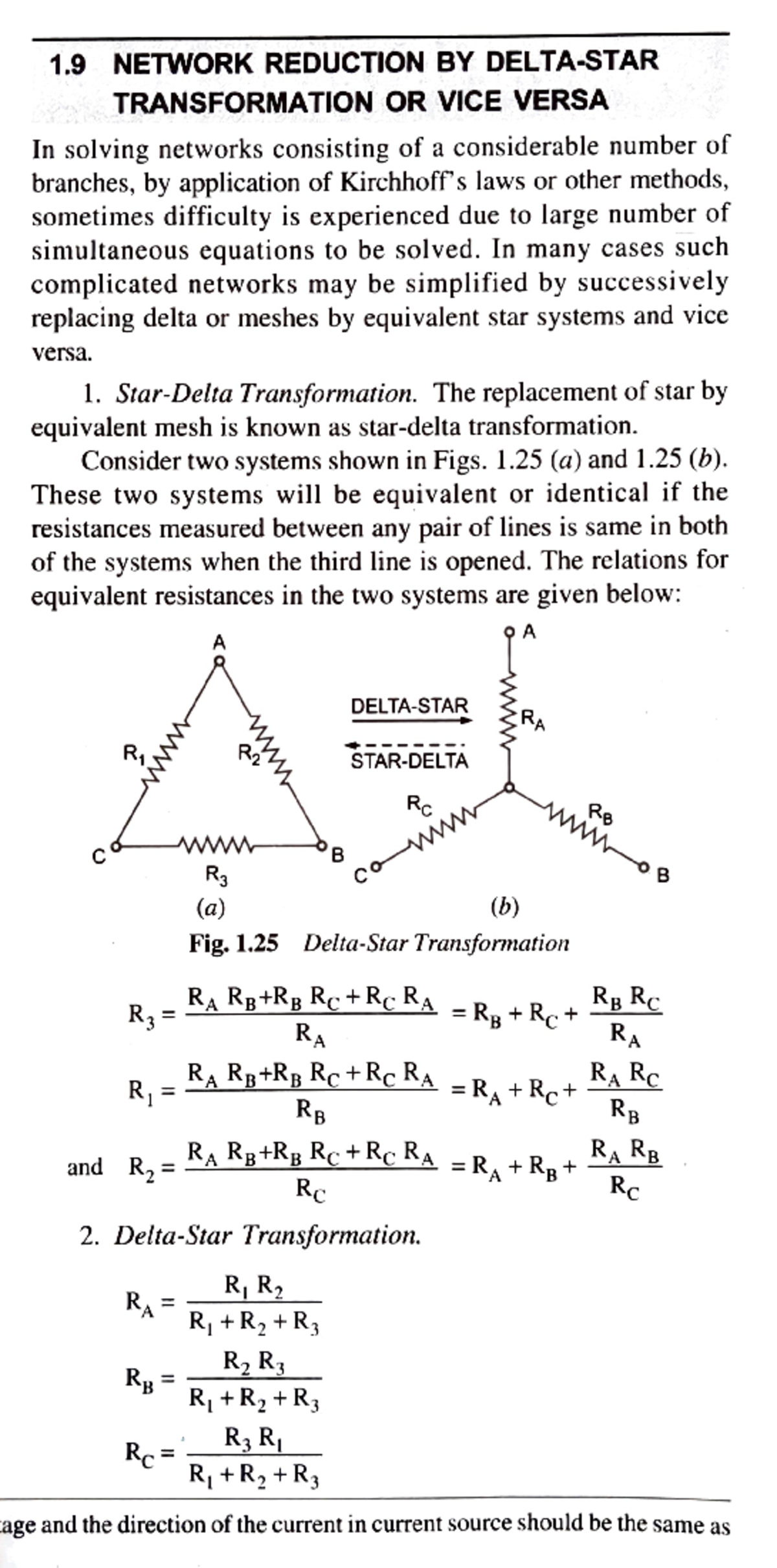 Star and delta transforms notes - 1 NETWORK REDUCTION BY DELTA-STAR ...