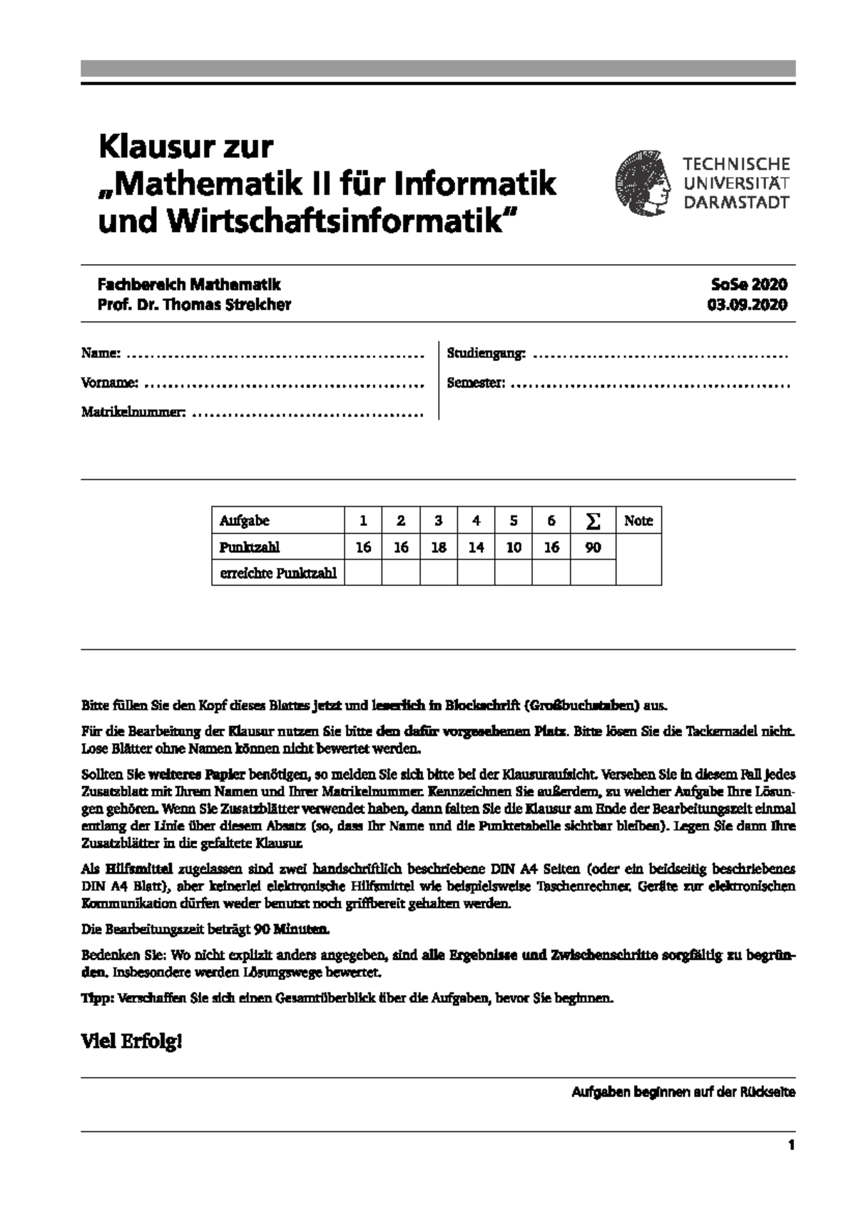 Mathe 2Inf So Se20 Streicher-Vorbereitung - Mathematik 1 - TU Darmstadt ...