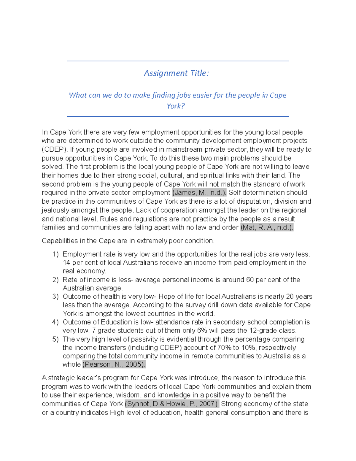 Assessment Task 3 - assignment 2 - ENEF001 - Studocu