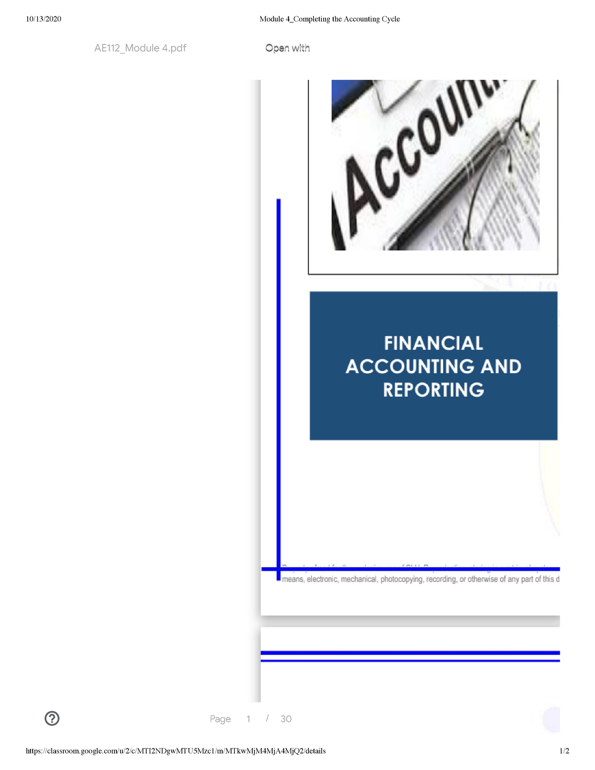 Module 4 Completing The Accounting Cycle - 10/13/2020 Module 4 ...