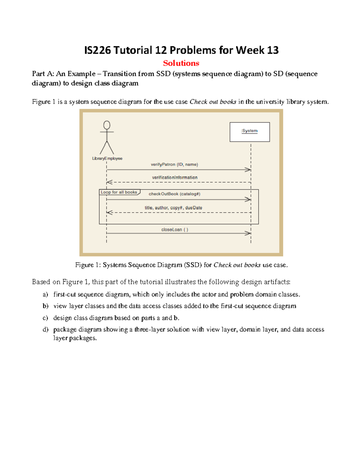 IS226 Tutorial Wk13-Solutions - IS226 Tutorial 12 Problems For Week 13 ...