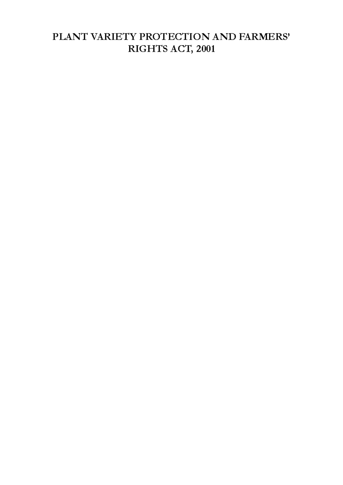 Ipr plant variety PLANT VARIETY PROTECTION AND FARMERS’ RIGHTS ACT