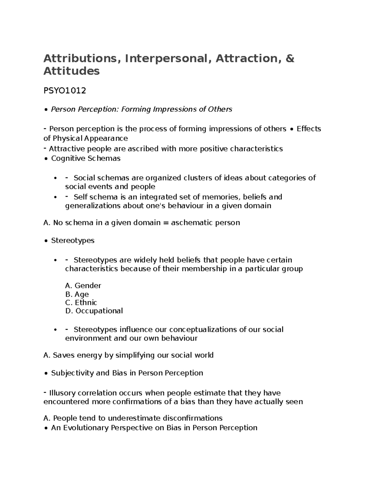 Attributions PYSO - Fall 2021 Prof Jennifer Stamp - Attributions ...
