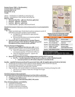 8 13 Glycolysis Medicine 100 System Name Fms 1 Biochemistry Lecture Name Glycolysis Lecture Studocu