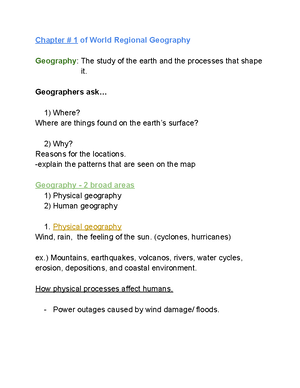 World Regional Geography - Continuing... Chapter 1 Of World Regional ...