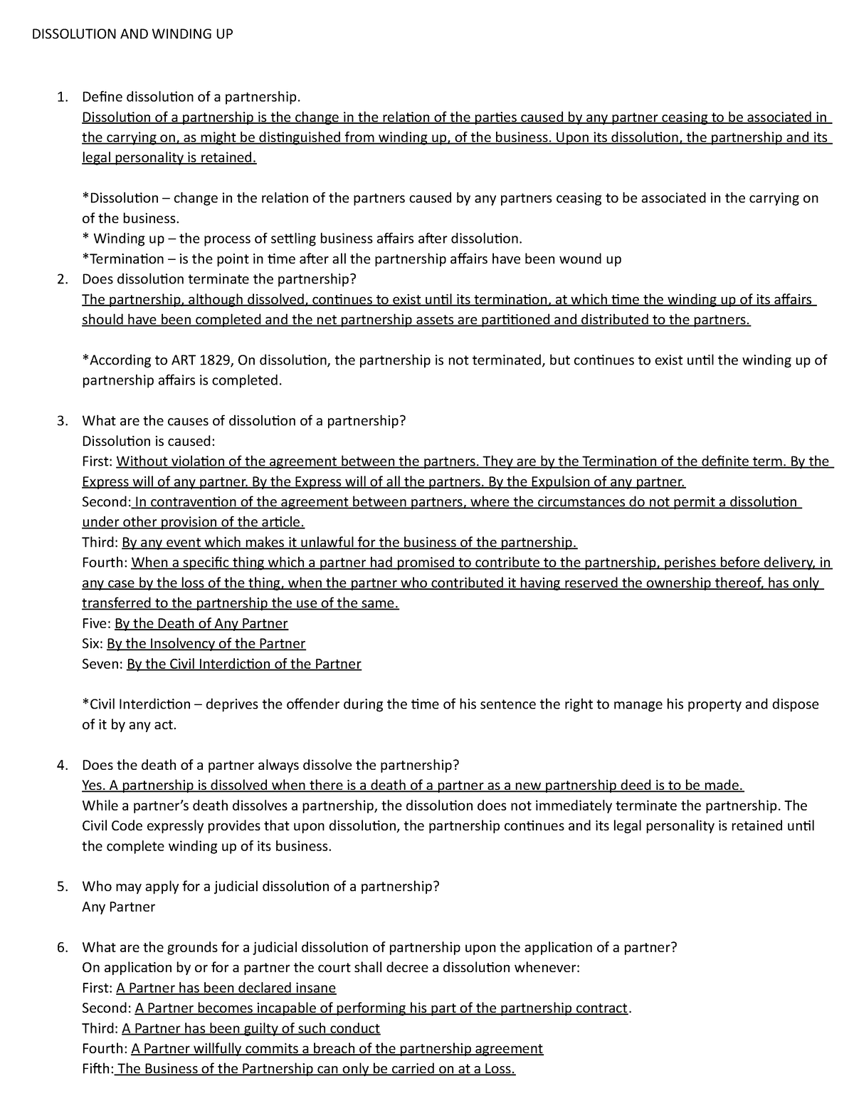 Dissolution AND Winding UP - DISSOLUTION AND WINDING UP Define ...