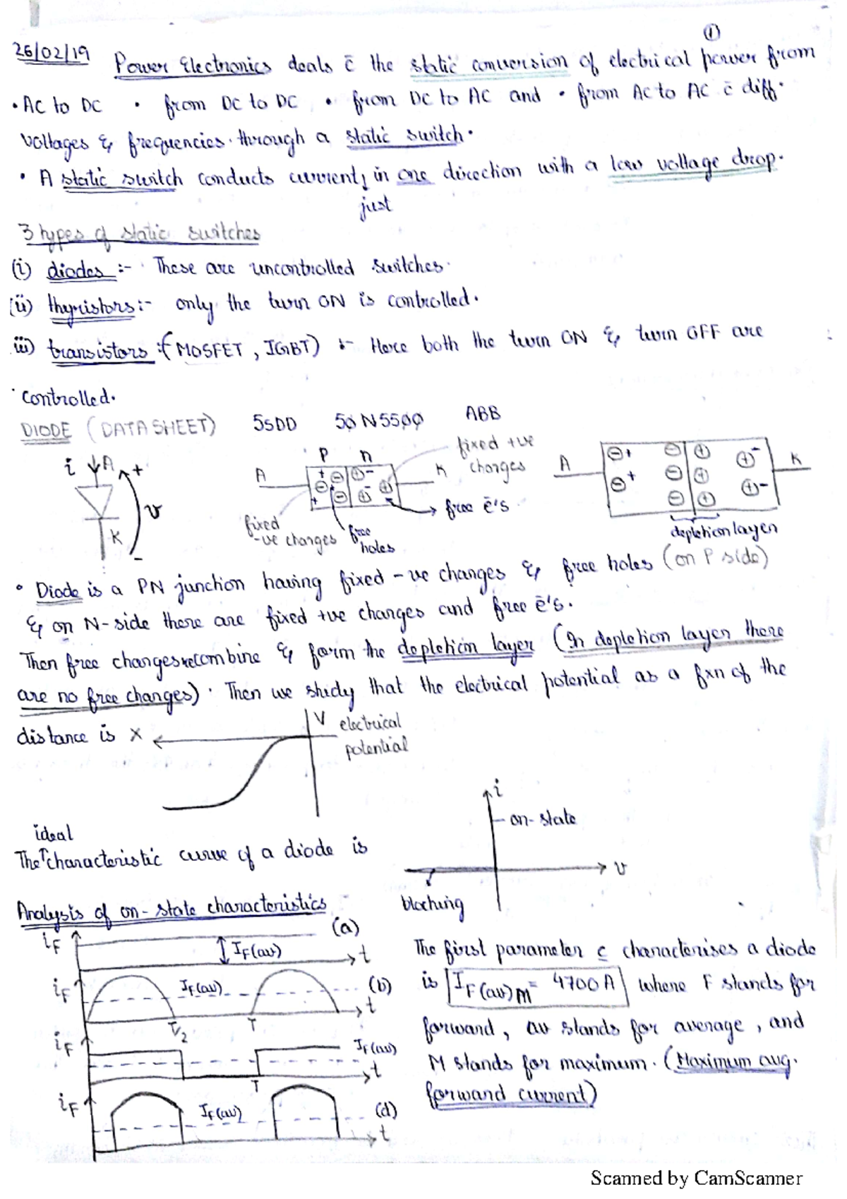 PE notes 1 - Power electronics - Studocu