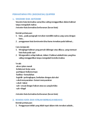 Modul Asesmen Awal Pembelajaran - 2 ####### A. Kisi-kisi Soal Bahasa ...