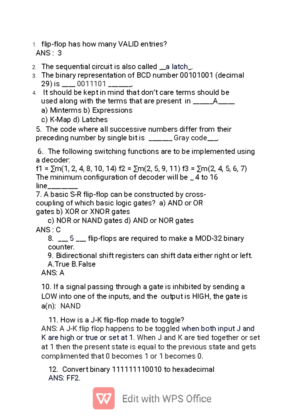 DE digital electronic practice docs 1. flipflop has how many VALID