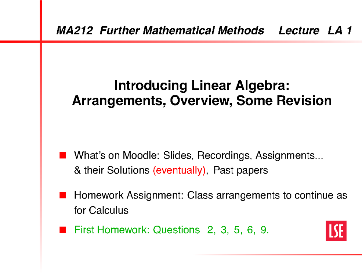 MA 212 Lecture 21 pdf for ma212e err tt - MA212 Further Mathematical ...