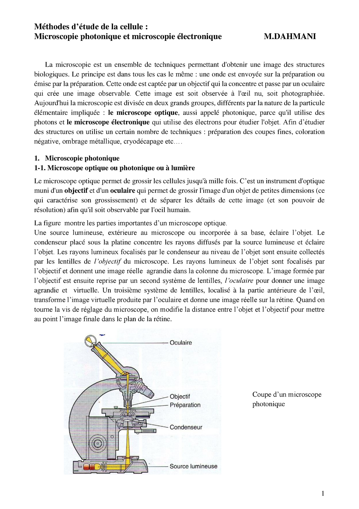 Les différents types des microscopes - Optique, Photonique, Electronique