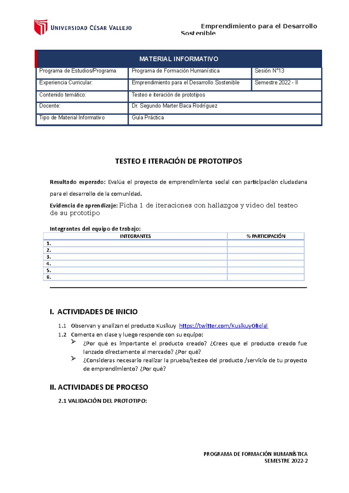 Guía práctica N° 13 - guia practica - MATERIAL INFORMATIVO Programa de ...
