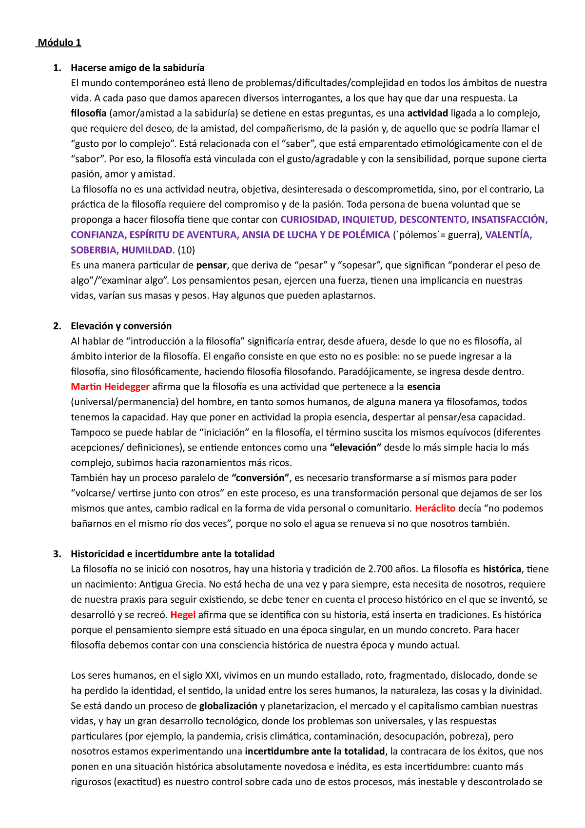 Resumen Filosofía Unlam Curso De Ingreso - Módulo 1 Hacerse Amigo De La ...