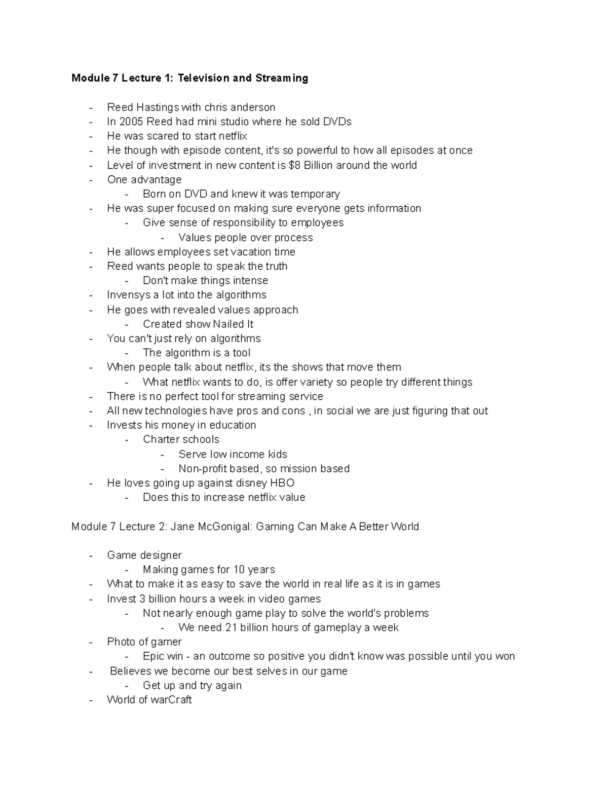 Module 7 Notes - This is the MCO 120 (Media and Society) course at ASU ...