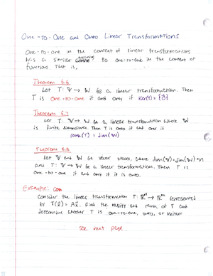 Standard Matrices - This section covers how we can define a linear ...