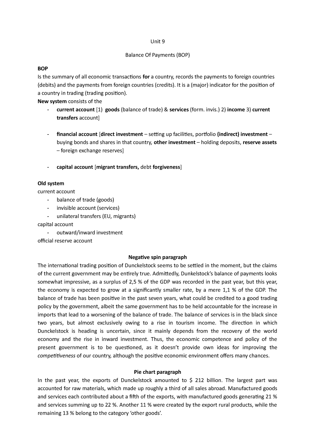 ebc-ii-chapter-9-10-unit-9-balance-of-payments-bop-bop-is-the