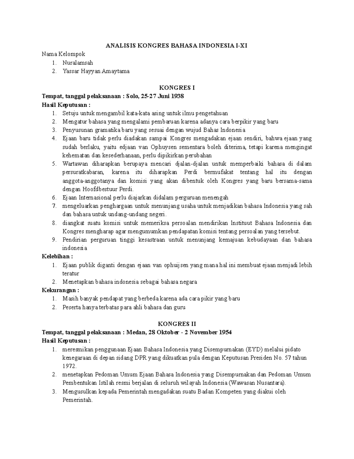 kongres bahasa ke x kesimpulanya