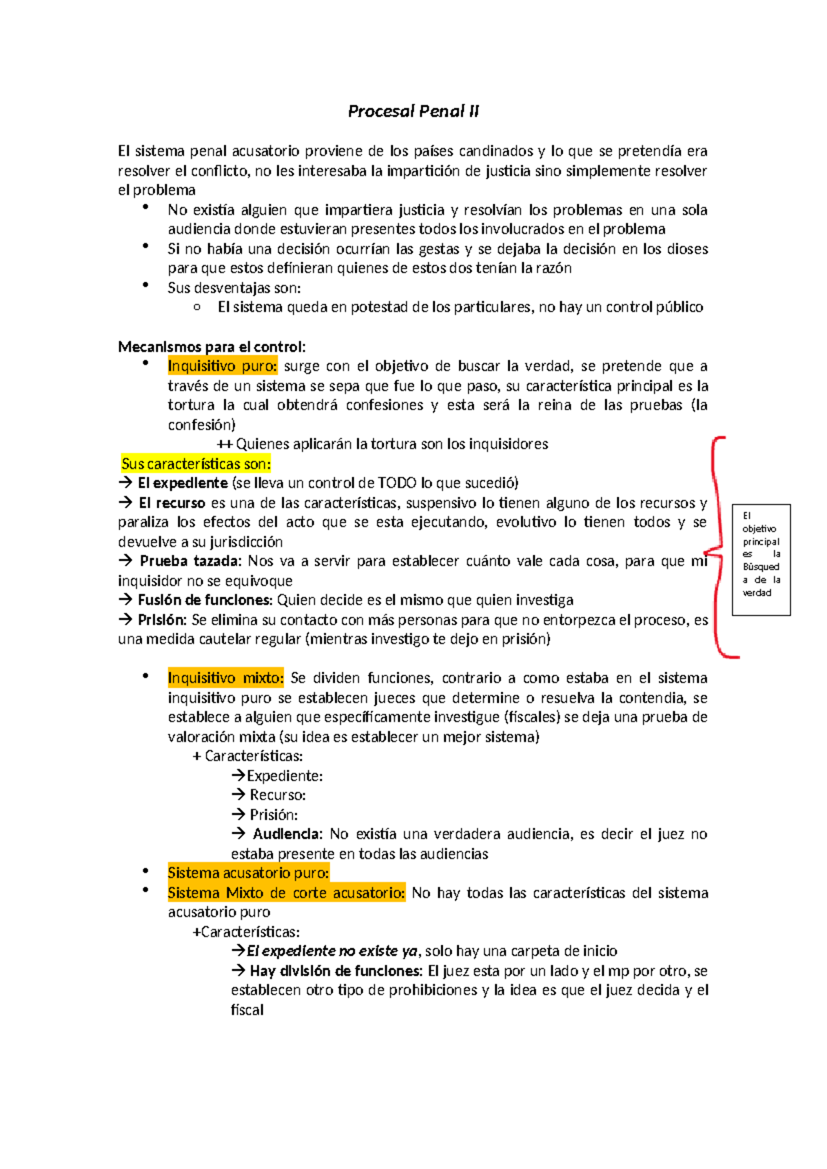 Apuntes Pro. Penal II - Procesal Penal II El sistema penal acusatorio ...