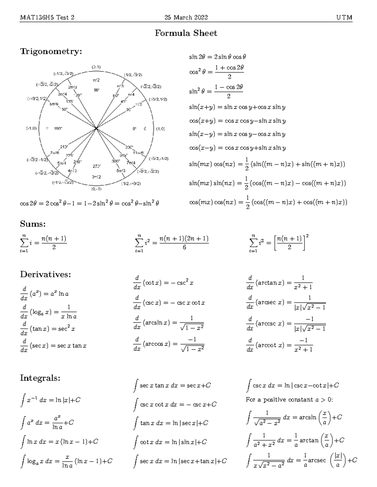 mat136-formula-sheet-mat136h5-test-2-25-march-2022-utm-formula-sheet