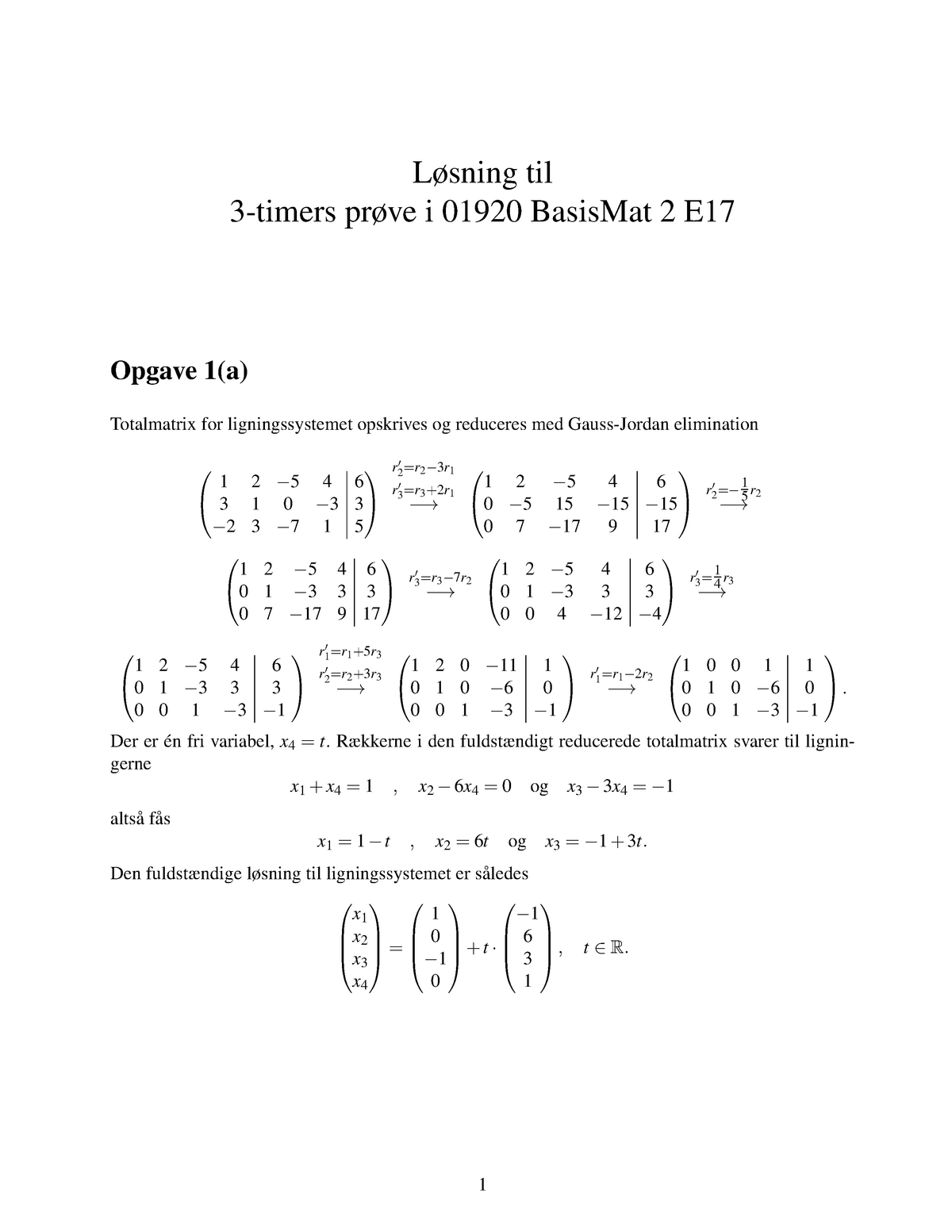 Eksamen 14 December 2017, Svar - Løsning Til 3-timers Prøve I 01920 ...