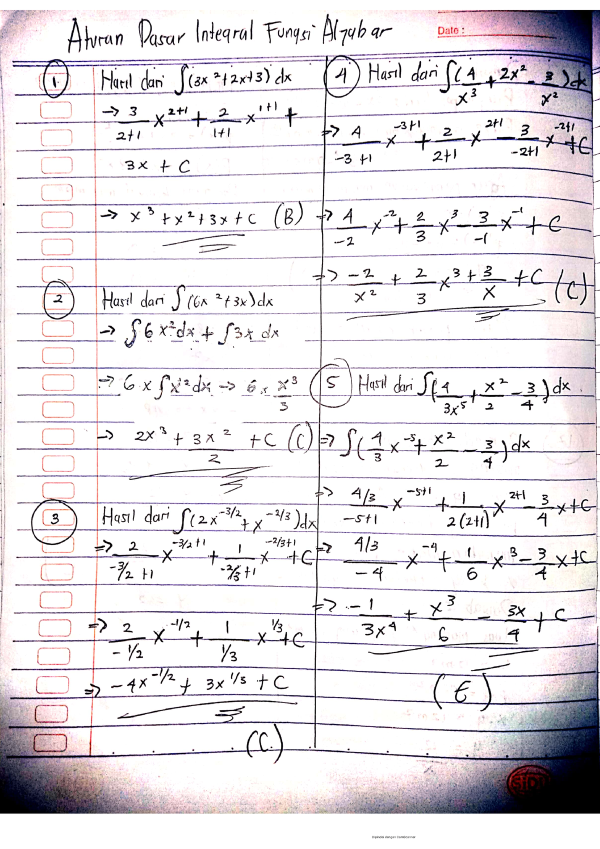 Tugas Materi-1 Integral - Matematika - Studocu