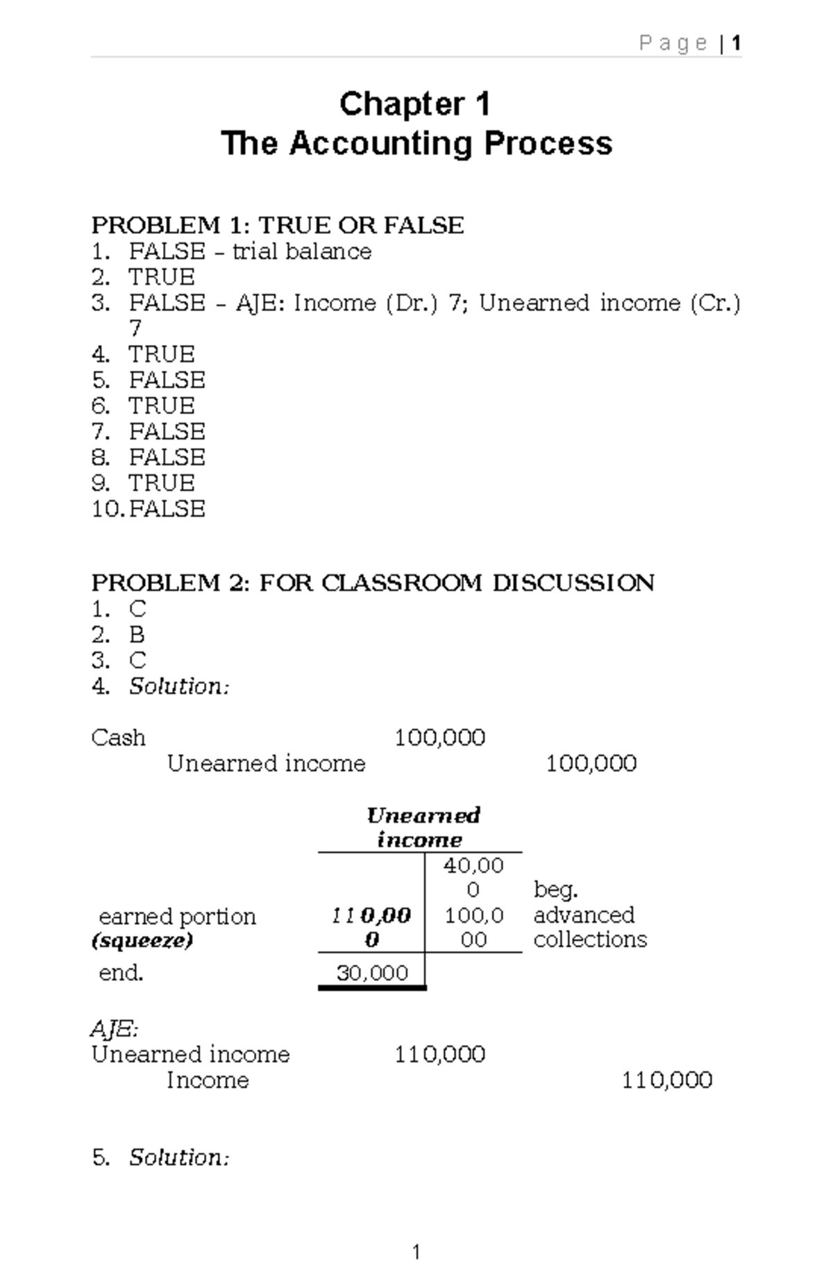 Chapter 1 THE Accounting Process IA PART 1A - Chapter 1 The Accounting ...