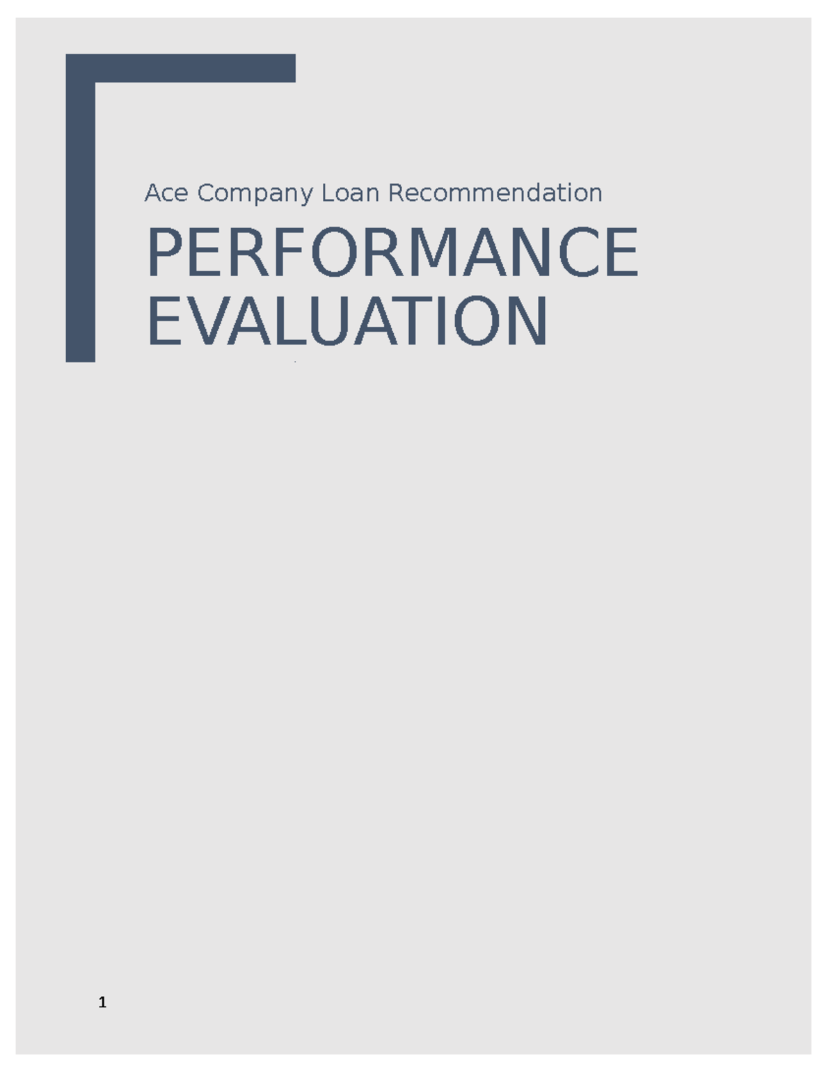 Hrm Fpx5010 Reid Herphalyn Assessment 3 1 Ace Company Loan Recommendation Performance 0412