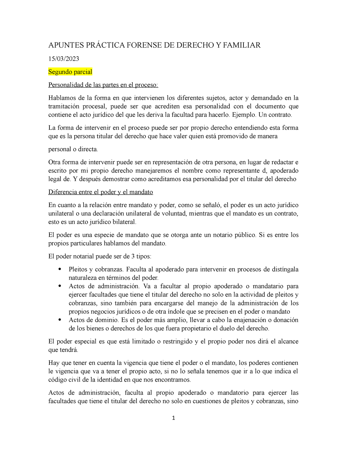 Apuntes Práctica Forense De Derecho Y Familiar - APUNTES PRÁCTICA ...