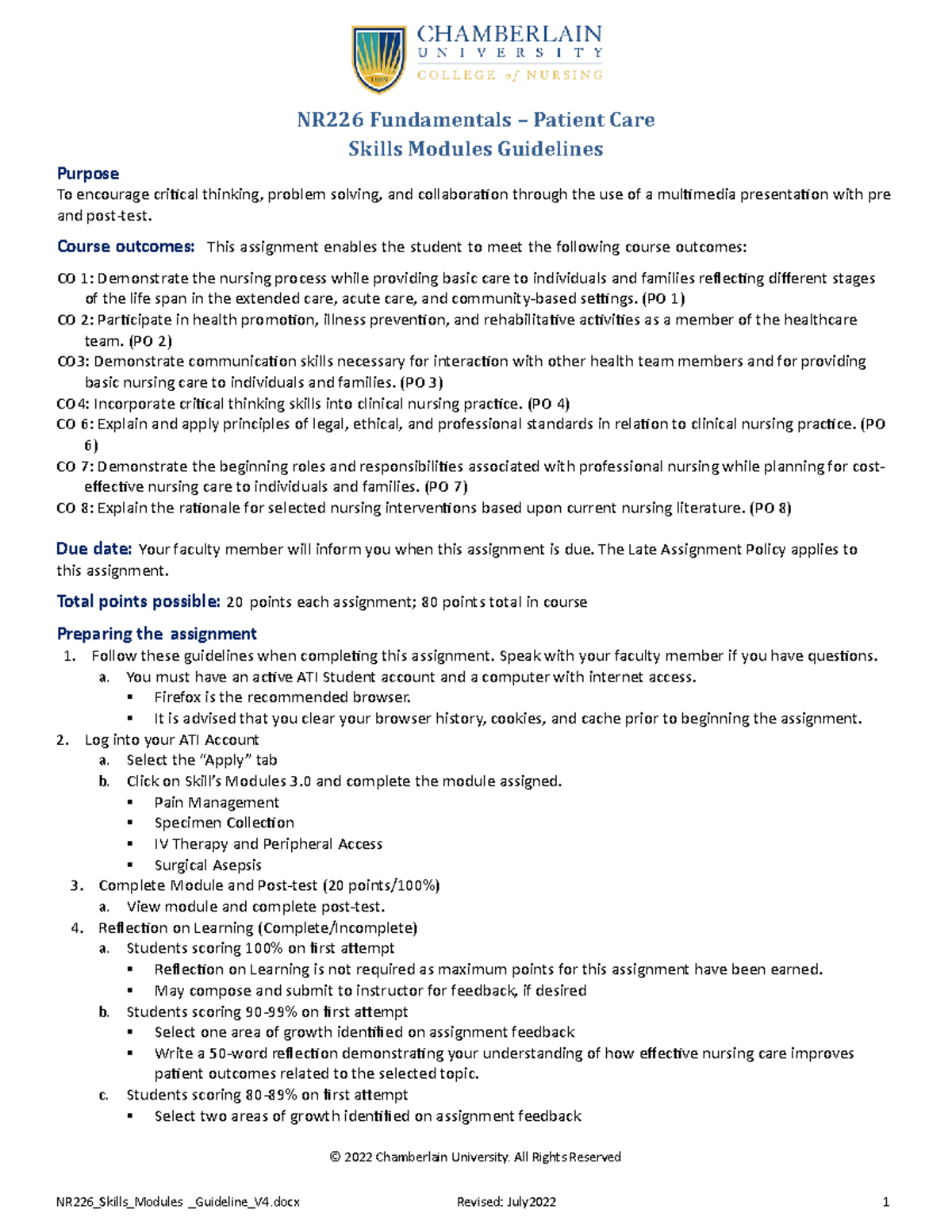 NR226 Skills Modules Guidelines V4July22 - NR226_Skills_Modules ...