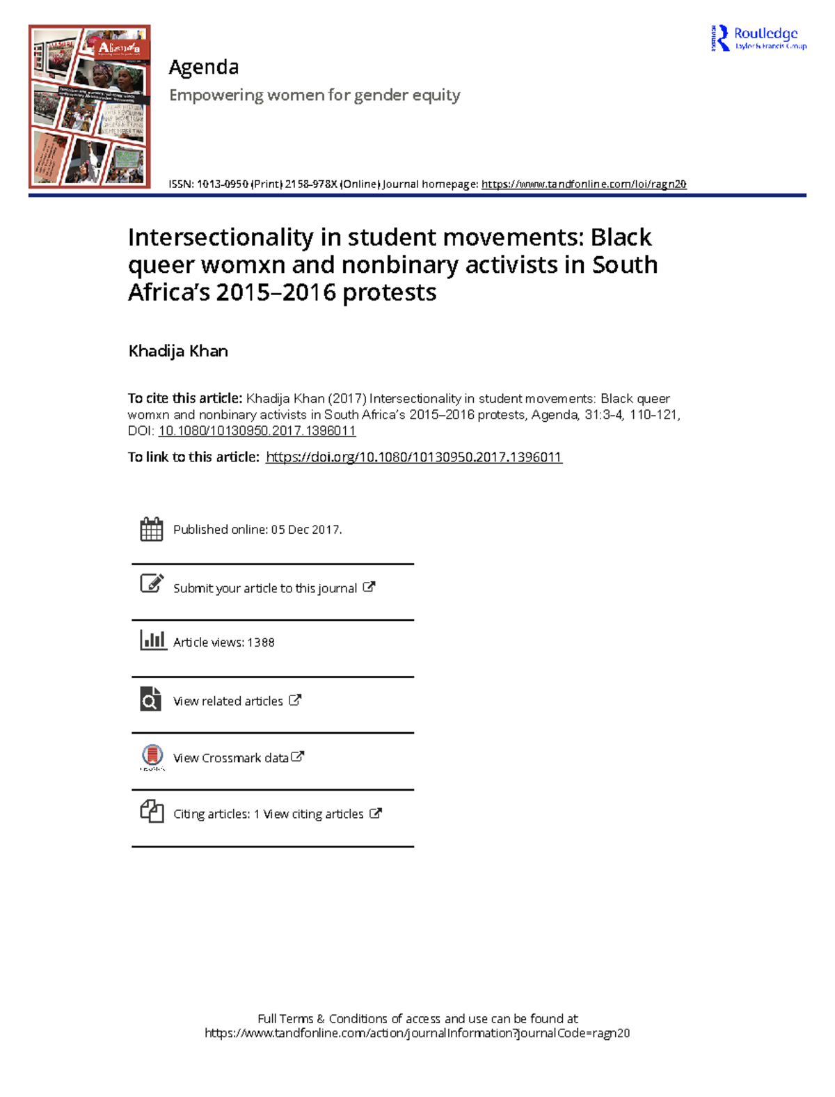 Intersectionality in student movements Black queer womxn and nonbinary ...