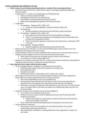 Revision Cheat Sheet - Summary Ethics and Social Responsibility for ...