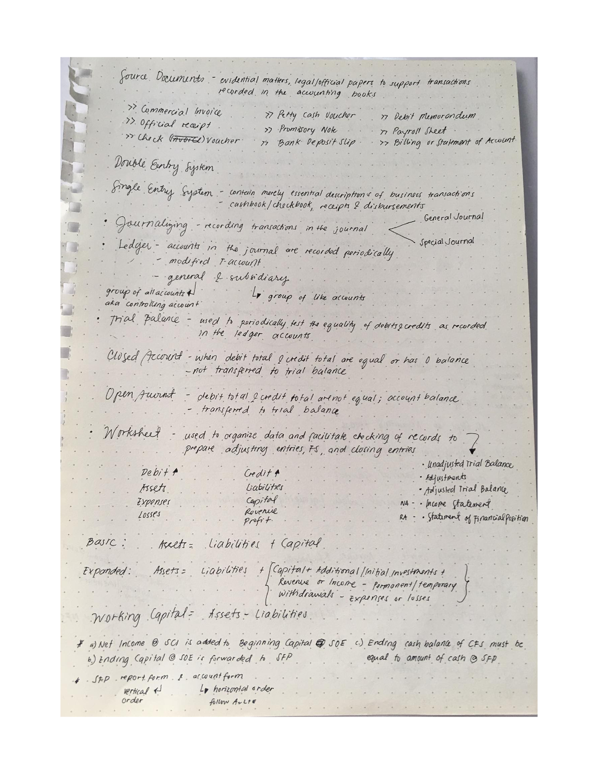 Lecture Notes Accounting Source Documents - Conceptual Framework and ...