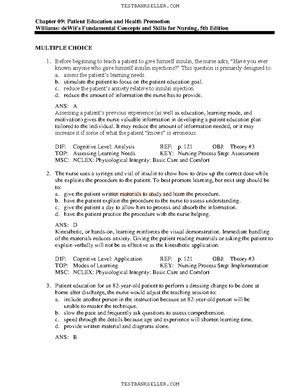 Chapter 24 Questions - TESTBANKSELLER Chapter 24: Diagnostic Tests And ...