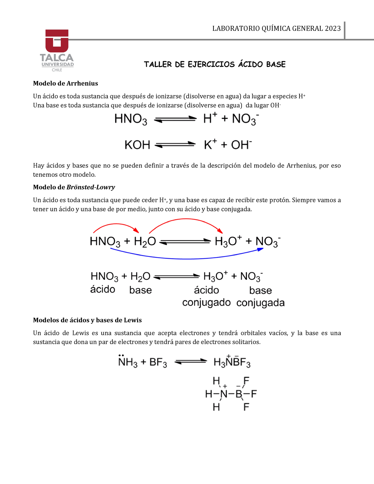 10. Guía De Estudio Ácido Base - LABORATORIO QUÕMICA GENERAL 2023 ...