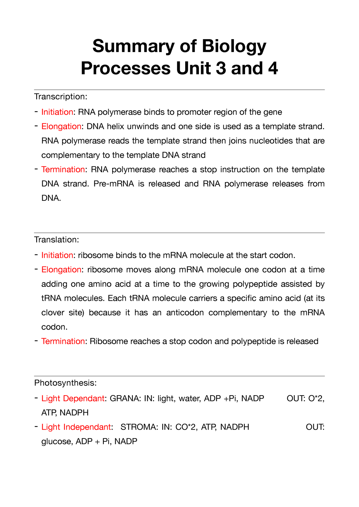 biology unit 3 assignment 2