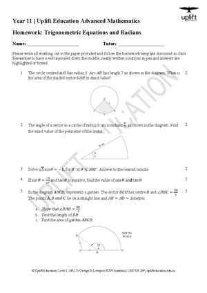 2023 Mathematics Advanced YR11 Yearly and Solutions - Mathematics ...