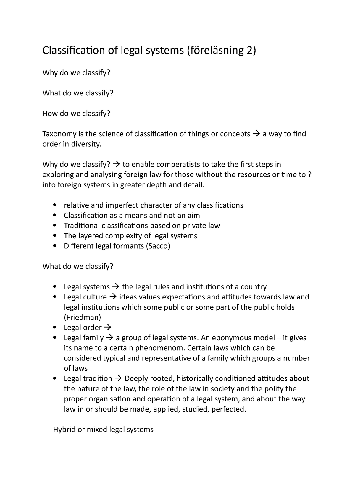 classification-of-legal-systems-why-do-we-classify-to-enable