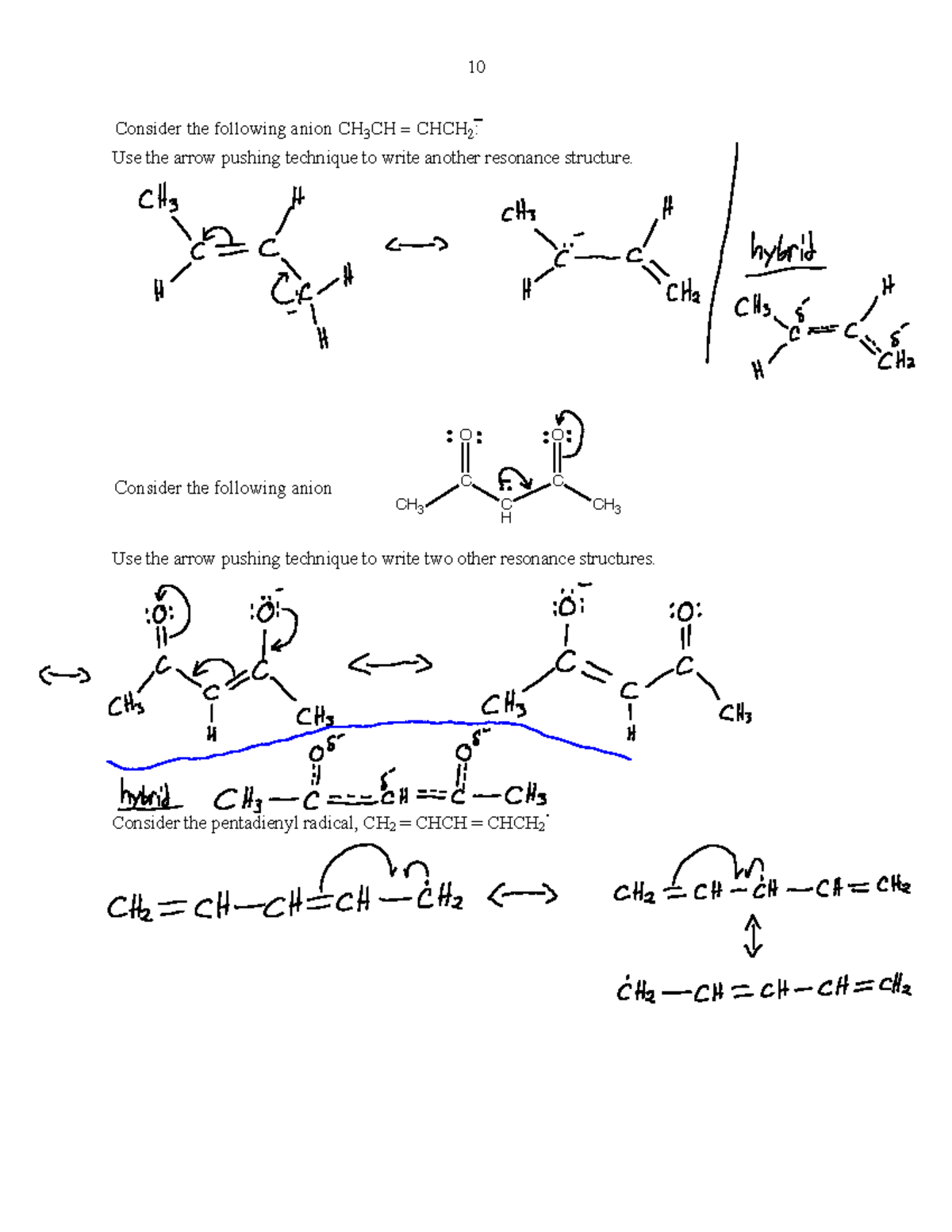 Chem 221 Lecture 2 - Use the arrow pushing technique to write another ...