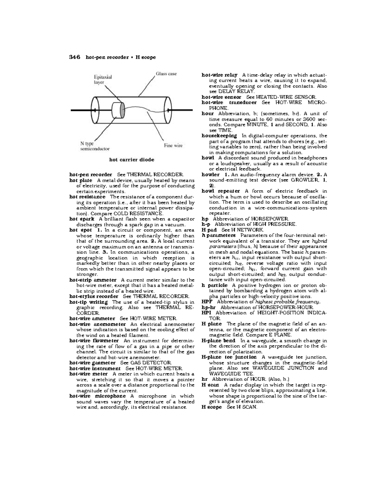 Dictionary of Electronics121 hotwire relay A timedelay relay in