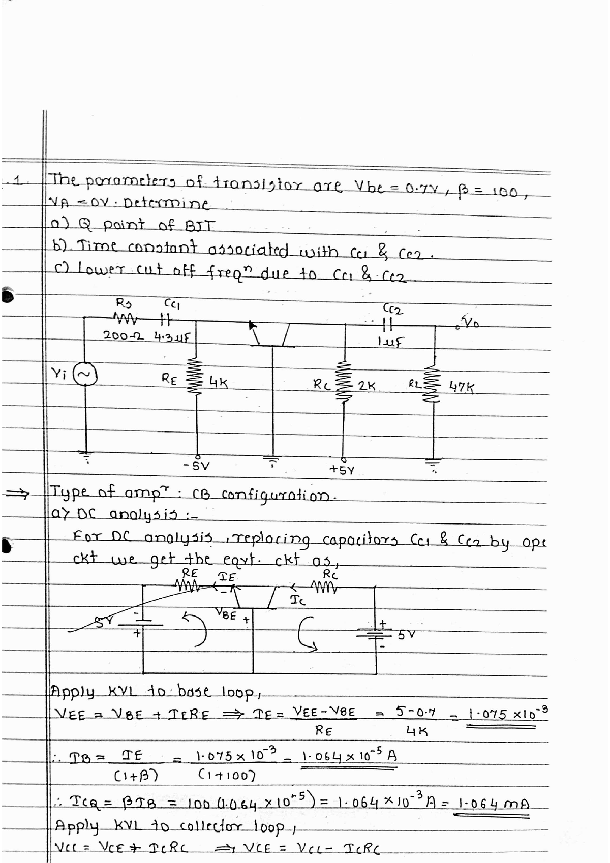 EDC Solved Numericals On Freq. Response - Basic Electrical ...