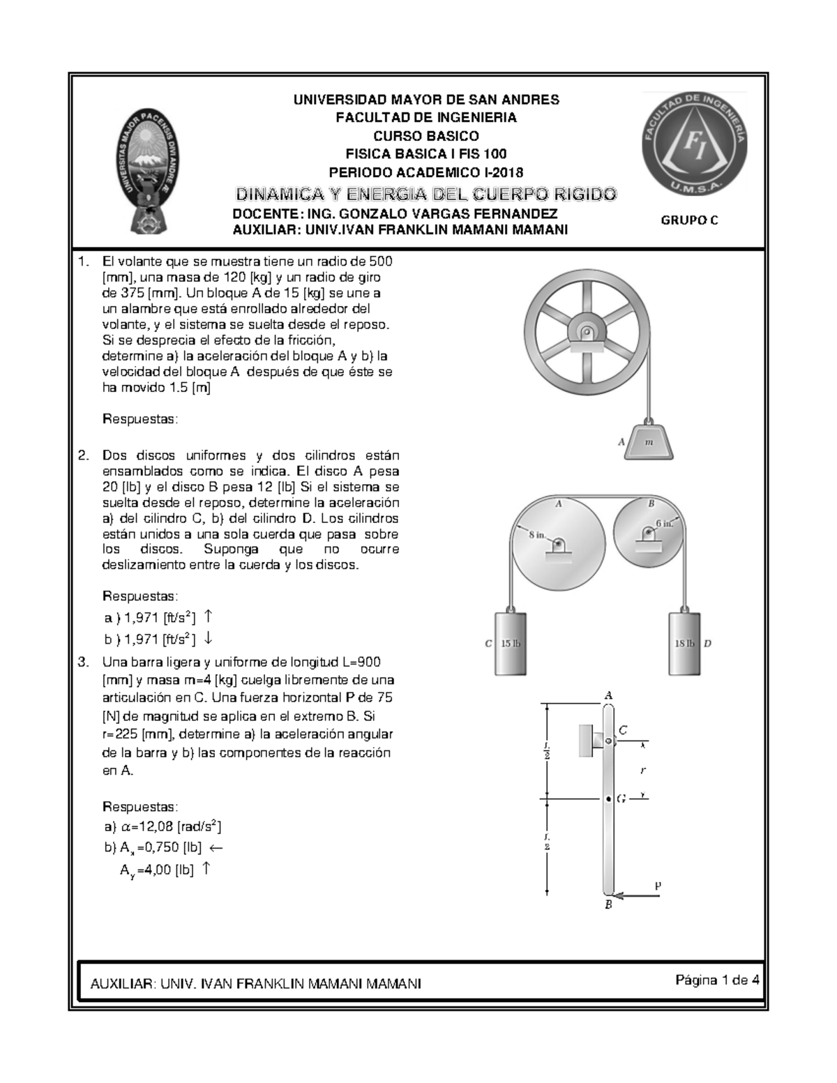 Practicas N°7 - Cuerpo Rigido - Página 1 De 4 UNIVERSIDAD MAYOR DE SAN ...