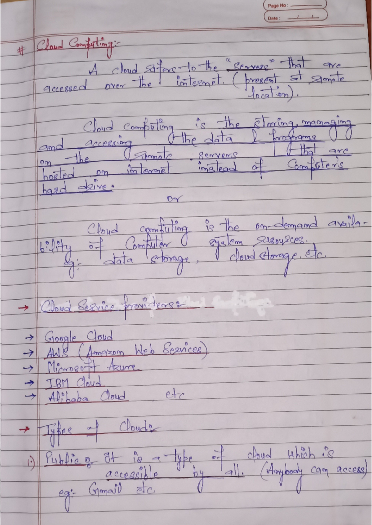 Cloud Computing week 1 to 10 - Btech Cse - Studocu