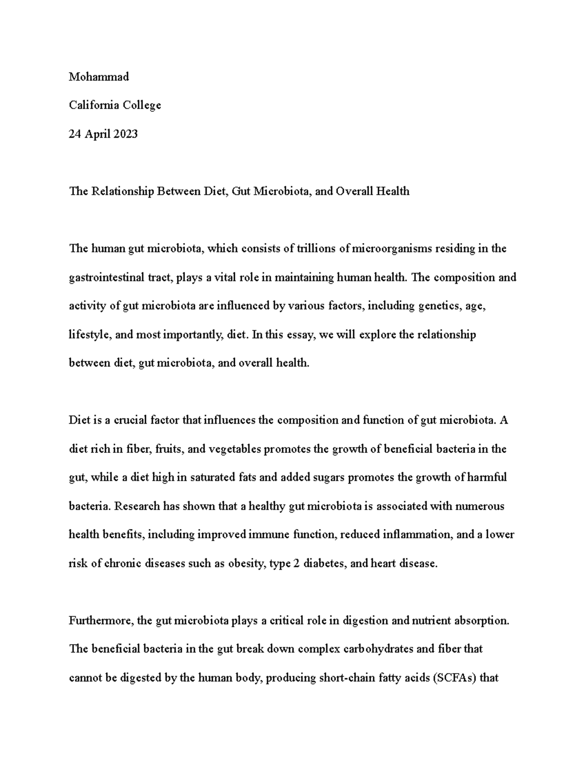 The Relationship Between Diet, Gut Microbiota, and Overall Health - The ...