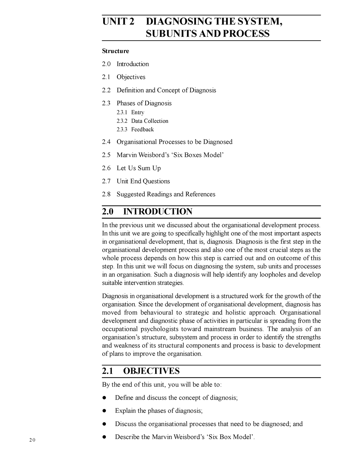 Unit-2 - notes - UNIT 2 DIAGNOSING THE SYSTEM, SUBUNITS AND PROCESS ...