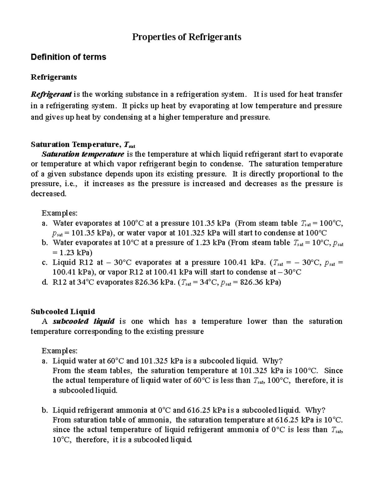 3 Properties Of Refrigerants On P-h Diagram - Properties Of ...