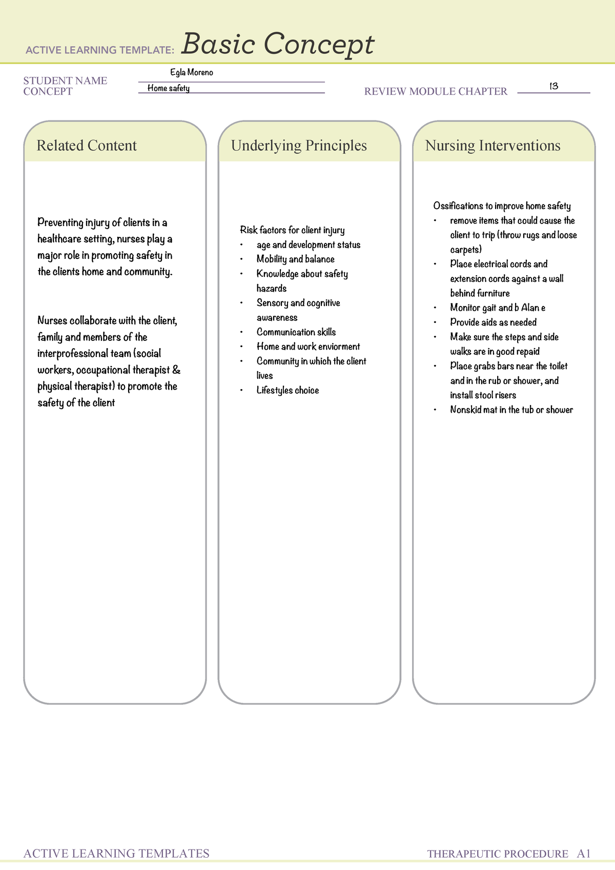 ATI Remediation Template 1 - STUDENT NAME CONCEPT REVIEW MODULE CHAPTER ...