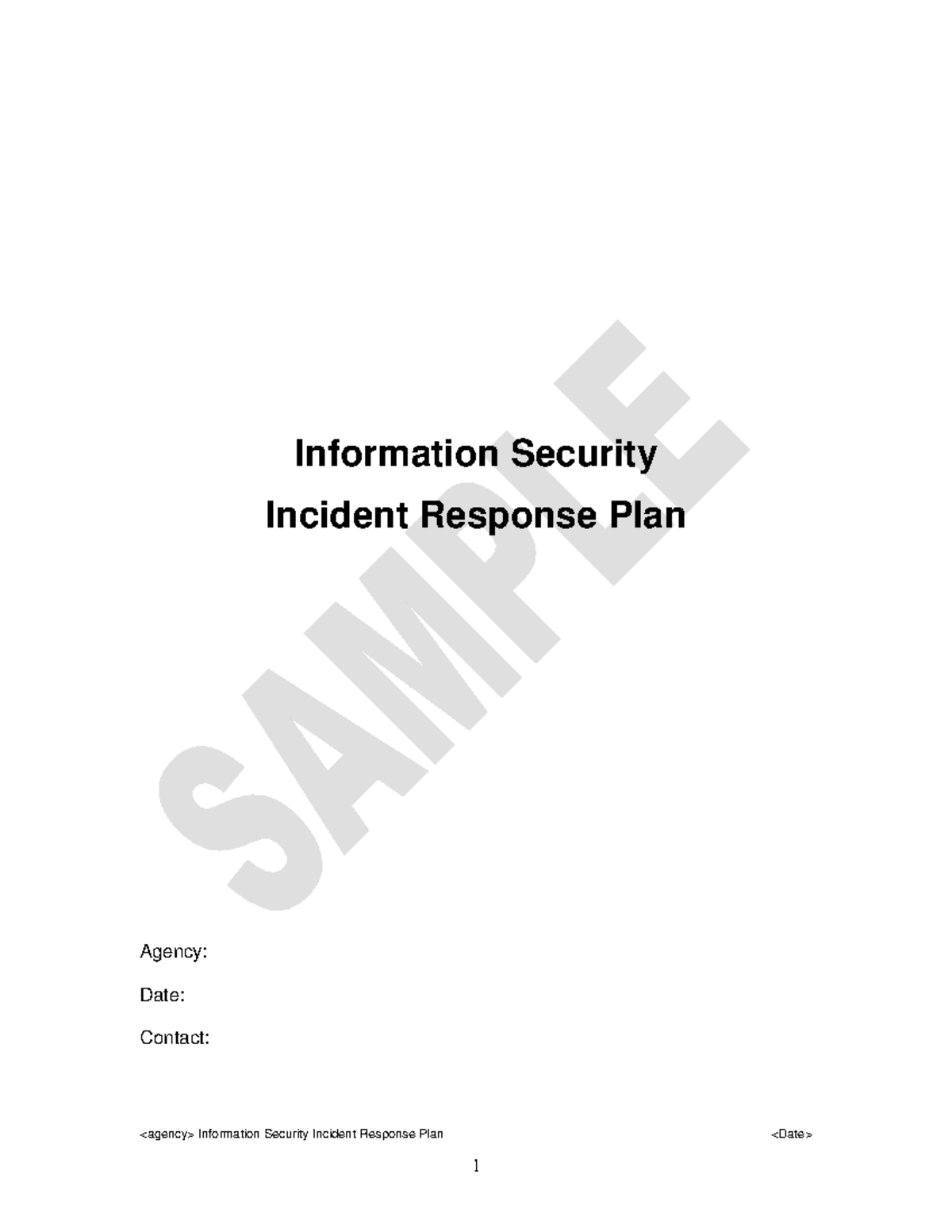 Incidentresponseplantemplate - Information Security Incident Response ...